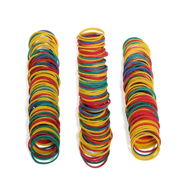 Red Yellow Green Mixed Color High Elastic Natural Rubber Band